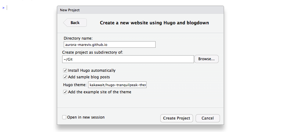 Selecting Hugo Blogdown theme